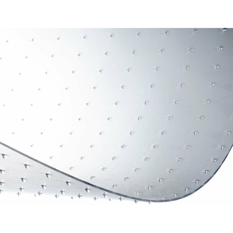 tapis protège-sol neo pour tapis vinyle avec boutons et formes 114 x 135 cm avec bordure - transparent