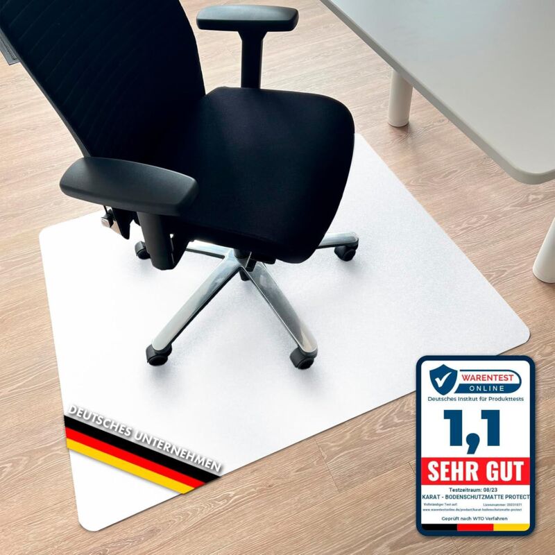 Karat - Tapis protège-sol Pour tapis Blanc 114 x 150 cm