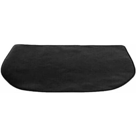 Tapis de protection ignifuge pour cheminée, isolation thermique contre étincelles, dimensions 152cmx70cmx0.5mm noir