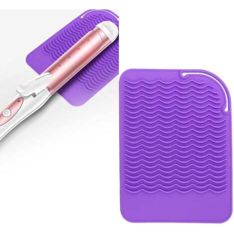 Tapis de Protection Isolant pour Fer à Lisser et Boucles (Violet)