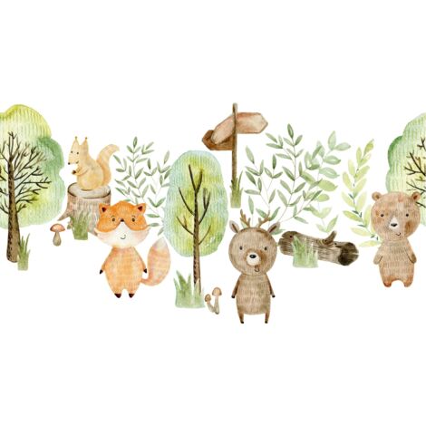 Tapis de protection magnétique pour radiateurs, chauffages, Animaux de la forêt, 60x100