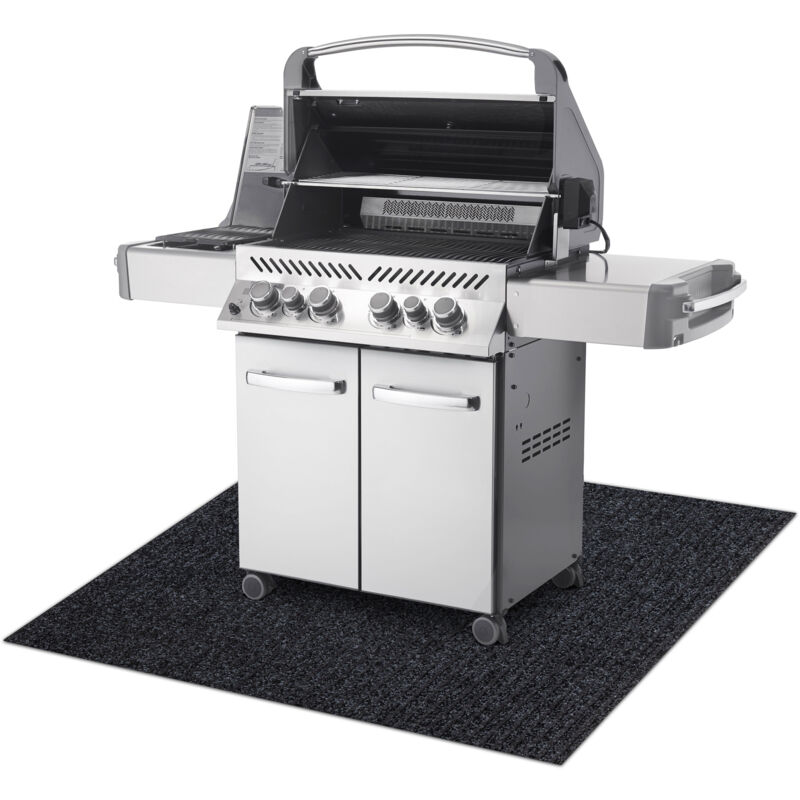 Tapis de protection pour barbecue GIN 2057 pour la terrasse, extérieur - anthracite grey 120x120 cm