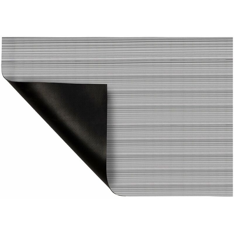 Tapis de cheminée noir/gris avec isolation thermiq – Grandado