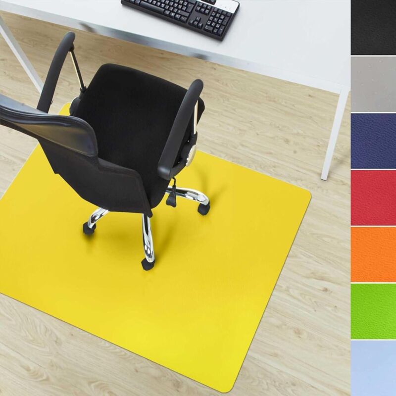 Floordirekt - Tapis protège-sol Pour chaise de bureau, Épaisseur : 1,9 mm, Jaune 114 x 150 cm