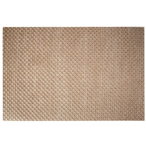Tapis de protection pour table, dessous d'assiettes et couverts, beige et doré