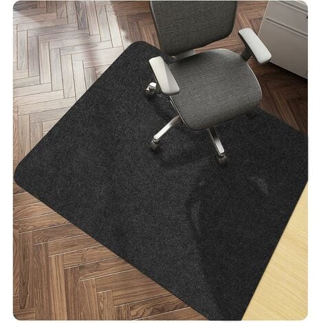Relaxdays Tapis protège-sol pour chaise de bureau 3 tailles tapis de chaise  anti-rayures plastique 90x90, blanc