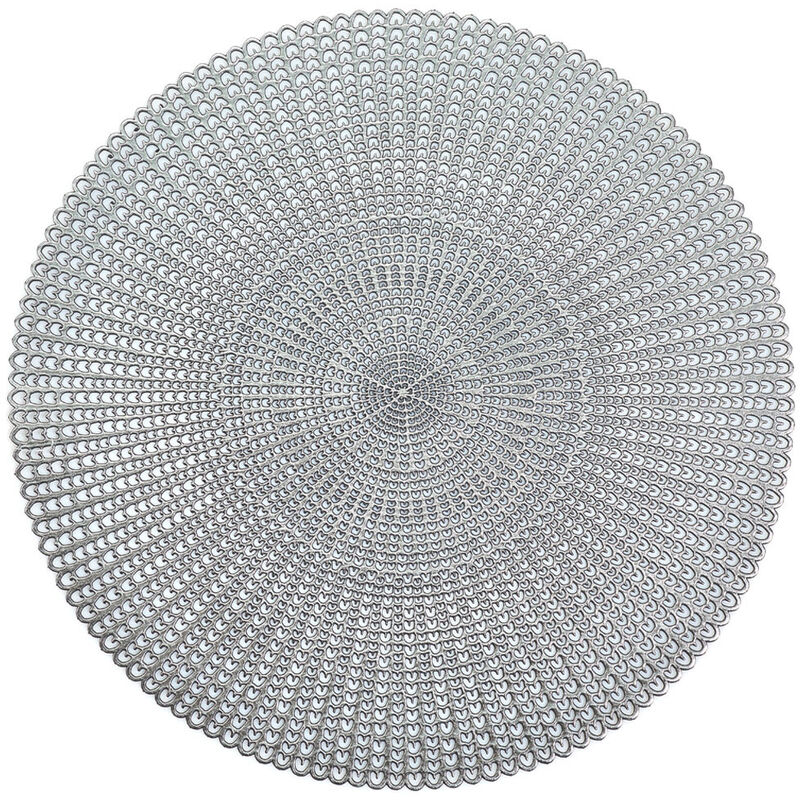 Tapis de protection, tapis de table décoratif - couleur argent, Ø 41 cm, ZELLER