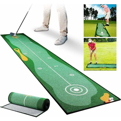 Tapis de Putting de Golf 0.5 3m, Professionnel Tapis d'entraînement de Golf à Domicile pour Le Tangage de Copeaux, Tapis de Practice Golf pour Cour Intérieure Extérieure