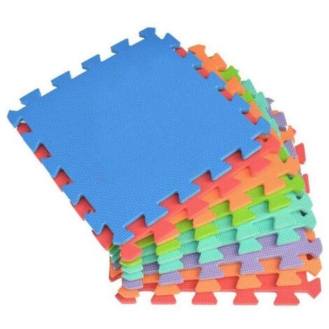 couleur R taille 18 pièces Tapis d'escalade en mousse EVA doux pour  enfants, tapis de jeu Puzzle pour bébé, carreaux d'exercice imbriqués,  carreaux de sol, jouets, 30x30CM
