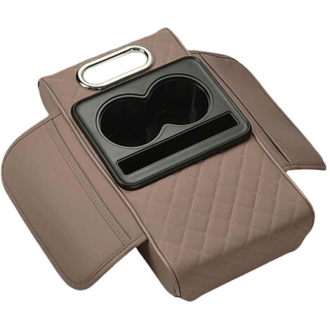 Tapis de rangement pour accoudoir de voiture avec boîte à mouchoirs, repose-coude multifonctionnel et sac de rangement pour accoudoir central, taille universelle, sac de rangement élégant pour voiture