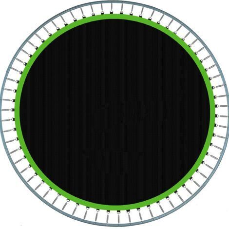 Tapis de Remplacement Rond for Trampoline, avec 64 Anneaux en de diamètre , Tapis de Rebond for Accessoires de Trampolines de 10 Pieds vert