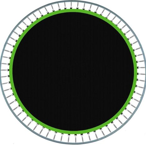 Tapis de Remplacement Rond for Trampoline, avec 72 Anneaux en de diamètre , Tapis de Rebond for Accessoires de Trampolines de 14 Pieds vert