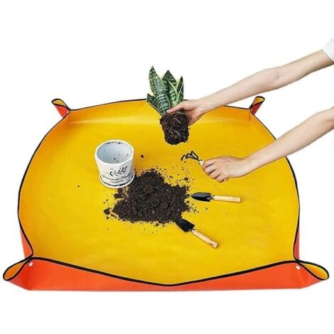 Tapis de rempotage - Non spécifié - 2 pièces - Imperméable - Orange - 100x100 cm et 50x50 cm