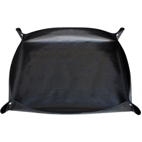 Tapis de rempotage pour plantes - 100 x 100 cm - Carré - Portable - Plateau de rempotage - Pliable - Bâche de rempotage étanche - Noir