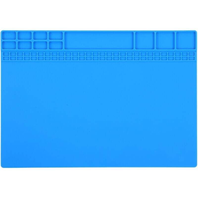 Image of Tapis De Réparation Électronique En Silicone Résistant À La Chaleur Coussin D'Isolation Bleu Foncé