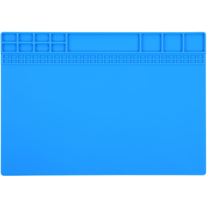 Sunxury - Tapis de réparation électronique en Silicone résistant à la chaleur, coussin d'isolation d'entretien, bleu foncé