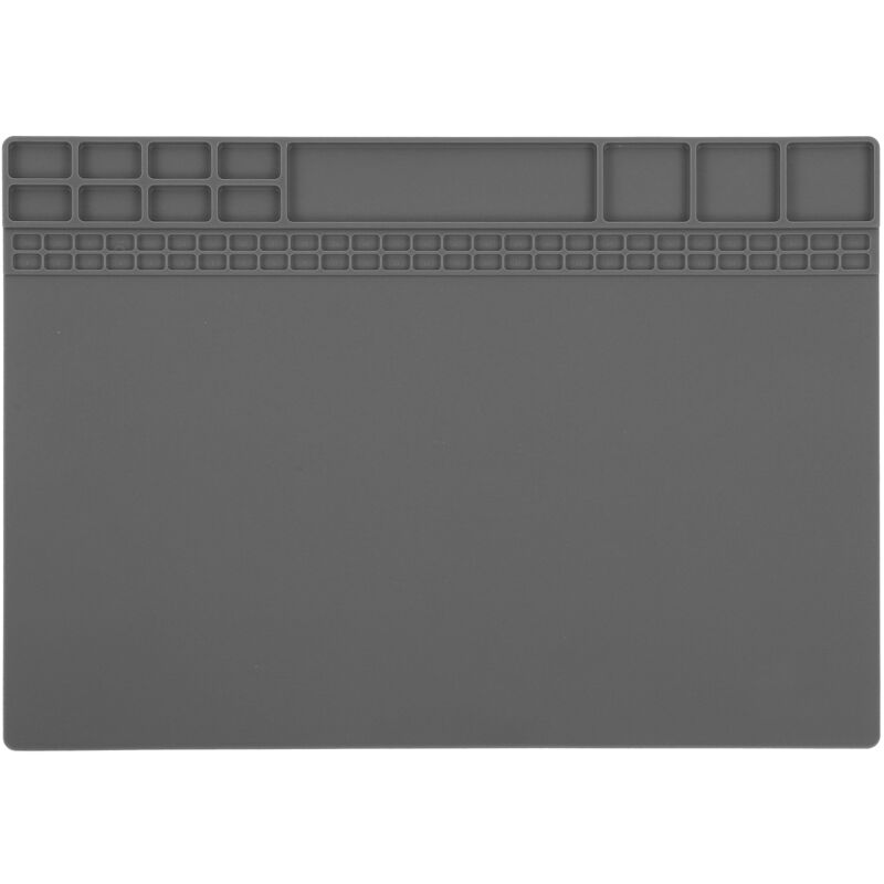 Sunxury - Tapis de réparation électronique en Silicone, résistant à la chaleur, pour soudure, isolation d'entretien, gris