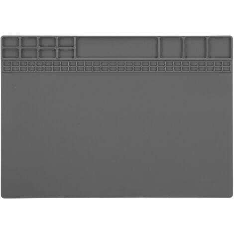 Tapis de réparation électronique en Silicone, résistant à la chaleur, pour soudure, isolation d'entretien, gris