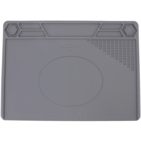 Tapis de réparation en Silicone d'isolation thermique avec règle d'échelle et Position de vis antidérapant multifonctionnel pour fer à souder ordinateur de téléphone