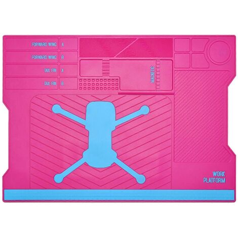 Tapis de réparation magnétique en silicone isolant thermique avec règle graduée en millimètres.