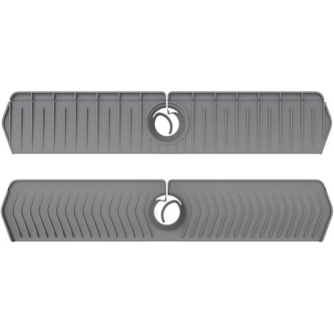 Tapis De Robinet De Cuisine - En Silicone Alimentaire - 76 X 20 Cm - Protection Contre Les Éclaboussures Et Tapis De Séchage - Avec Fermoir À Bouton Et Trou Réglable - 1 Pièce