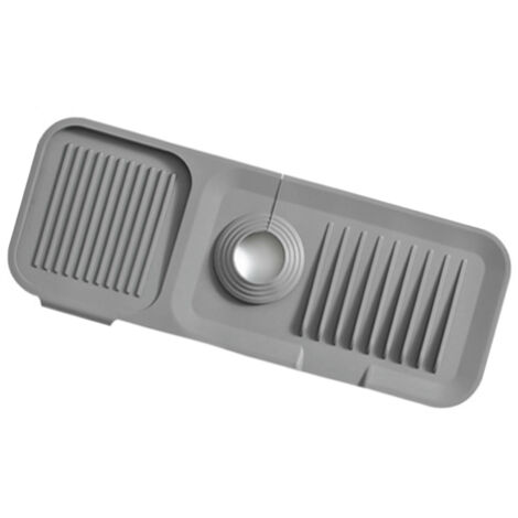 Tapis de robinet en Silicone, protection d'évier, nettoyage sûr, accessoire inodore pour cuisine salle de bains, gris foncé