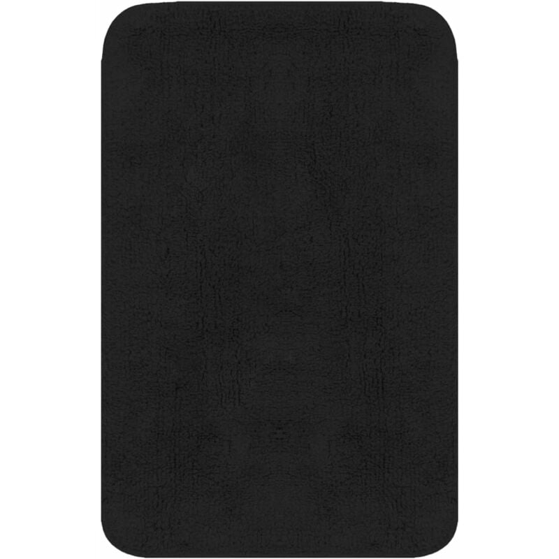 Inlife Tapis de salle de bain 2 pcs Tissu Anthracite