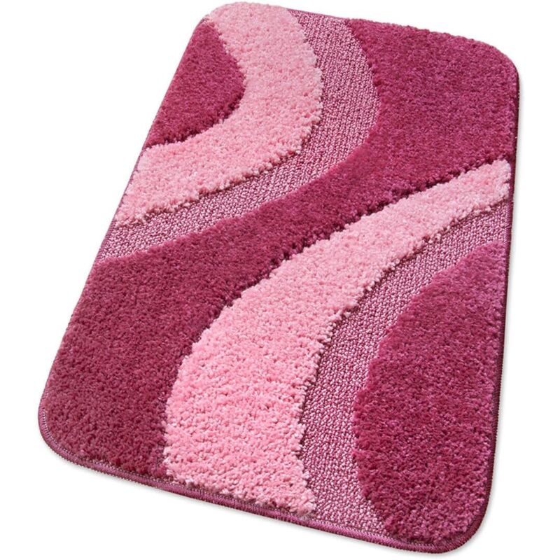 Emmevi Mv S.p.a. - Tapis de salle de bain 50x110 cm Descendre du lit Anti-dérapant Shaggy 3D Moderne Absorbant - Violet