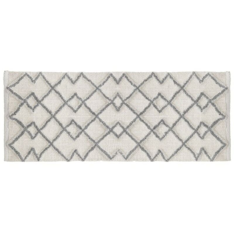 Tapis de salle de bain 50x120 Ethnique gris coton