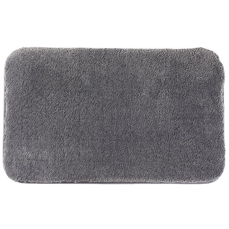 Tapis de Salle de Bain Absorbant Antidérapant, Doux et Agréable pour La Peau, Lavables, 50x80 cm, Gris