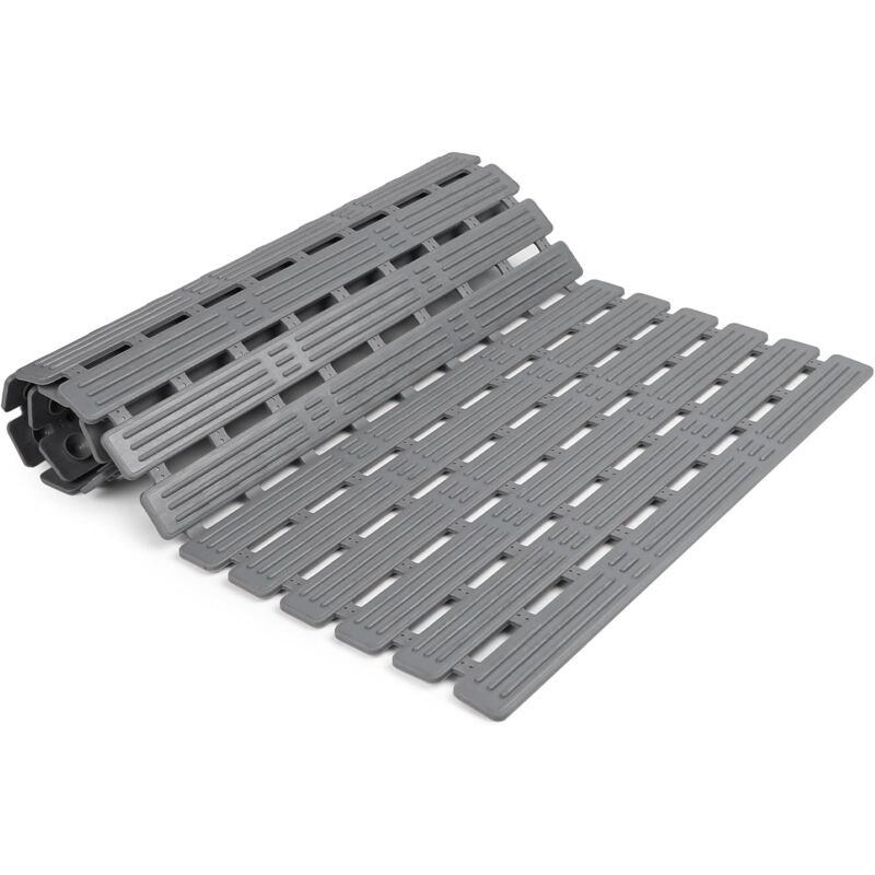 Tapis de salle de bain antidérapant, long et pliable, pour salle de douche, anti-lutte/6048 cm,gris tapis de sol à ventouse