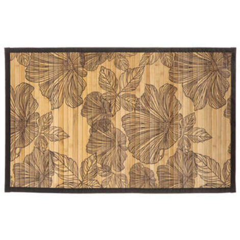 Tapis de Salle de Bain "Blackflora" 50x80cm Beige