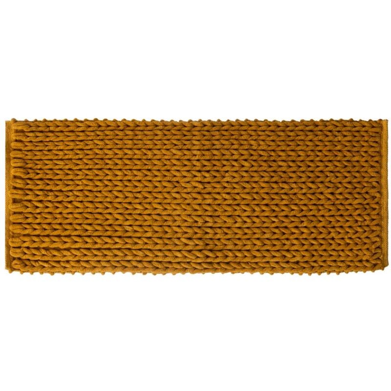 Tapis de bain 50x120cm colorama jaune moutarde - 5five