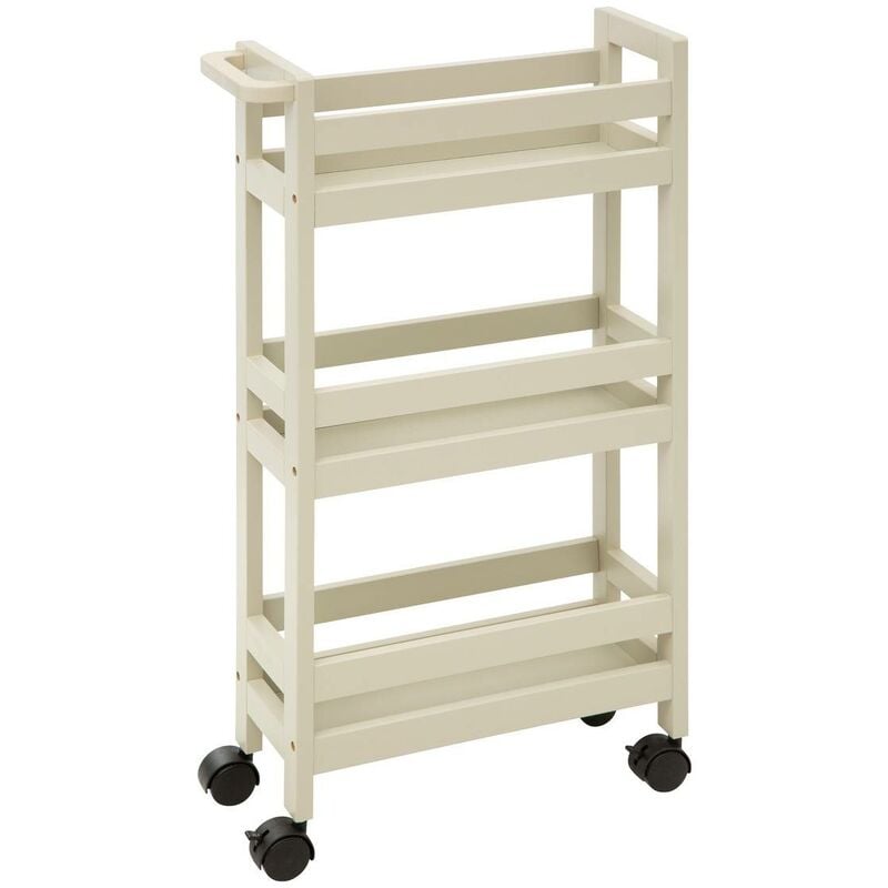 Desserte à roulettes 3 niveaux colorama beige naturel - 5five