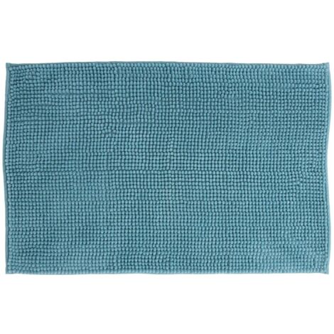 Tapis de Salle de bain Bleu Artic chenille 50 x 80 cm - Five