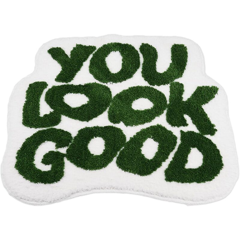 Tapis de salle de bain doux et confortable, épais et durable, à poils longs, pour salle de bain, plus facile à sécher, tapis en peluche pour