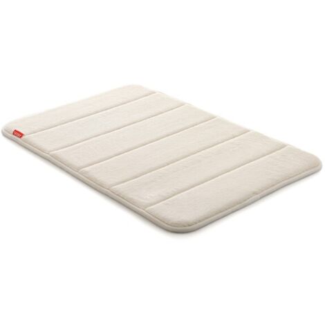 TAPIS DE SALLE DE BAIN EN MICROFIBRE BLANC - 60X40 CM