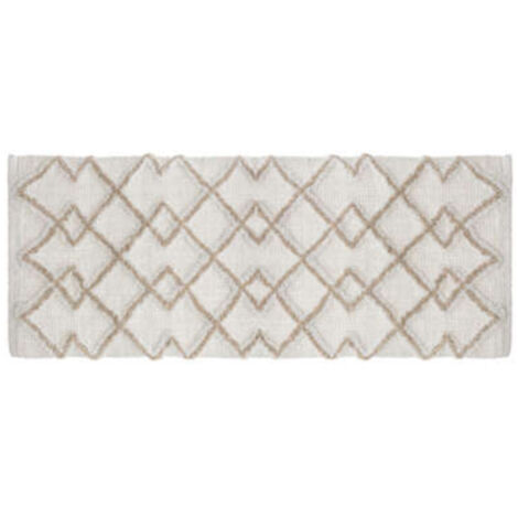 Tapis de Salle de Bain Ethnique 50x120cm Taupe