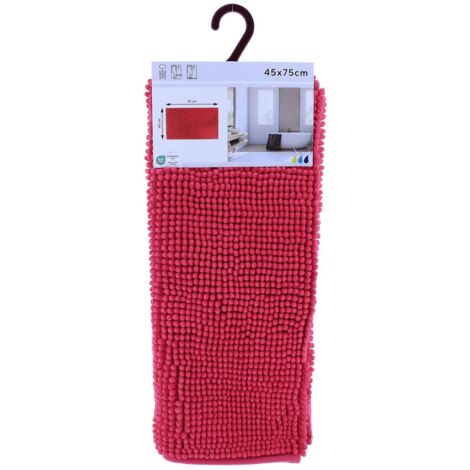 Tapis de salle de bain Fuchsia en Microfibre Boules 45 x 75 cm - TENDANCE