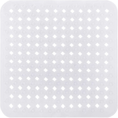 Tapis de salle de bain imperméable, pliable, sans absorption d'eau, tapis de douche de forme carrée, tapis de douche sécurisé pour la maison（53cmX53cm）