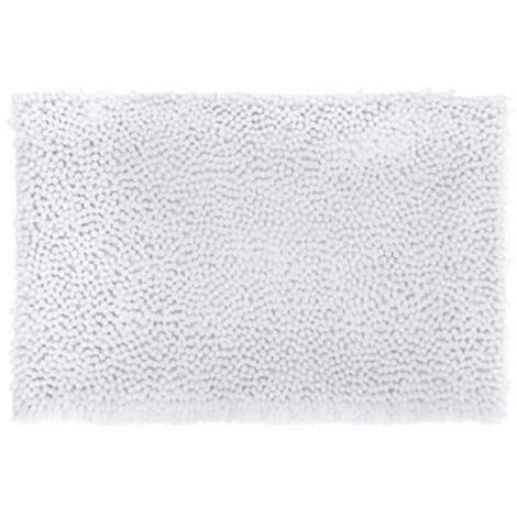 Tapis de Salle De Bain Maxi "Chenille" 50x80cm Blanc