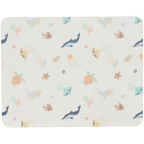Tapis de Salle de Bain Orta en Diatomite 45x35cm Imprimé Animaux Marins - Atmosphera créateur d'intérieur