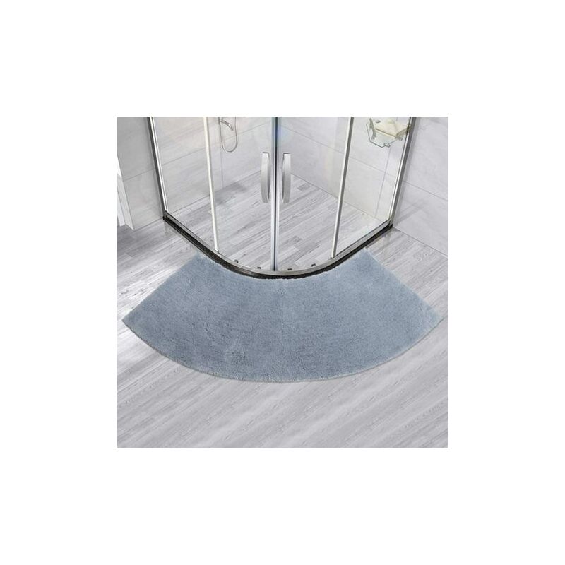 Tapis De Salle De Bain, Petit Tapi De Douche Arrondi en Quart De Cercle, Microfibre, Super Absorbant Antiderapant Tapis De Bain Confortable Paroi De