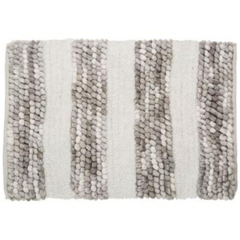 Tapis de Salle de Bain "Rayé" 50x75cm Gris