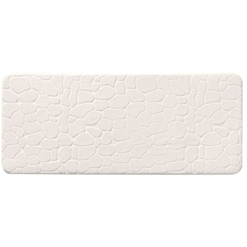Tapis de salle de bain rectangulaire avec motif gaufré, 50 x 120 cm