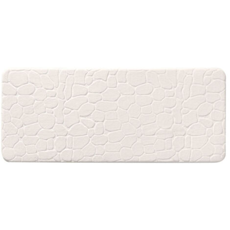 Tapis de salle de bain rectangulaire avec motif gaufré, 50 x 120 cm