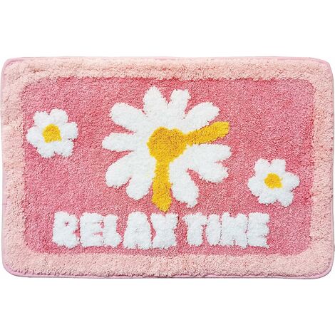 Tapis De Salle De Bain Rose Marguerite Fleur Tapis De Bain Antidérapant Tapis De Bain Pour Baignoire De Salle De Bain Tapis D'Extérieur Chambre Salon Tapis De Cuisine Paillasson Paillasson Tapis De Bi