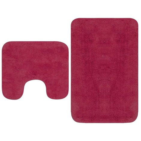 Tapis de salle de bain Rose + Tapis de WC - Toilettes