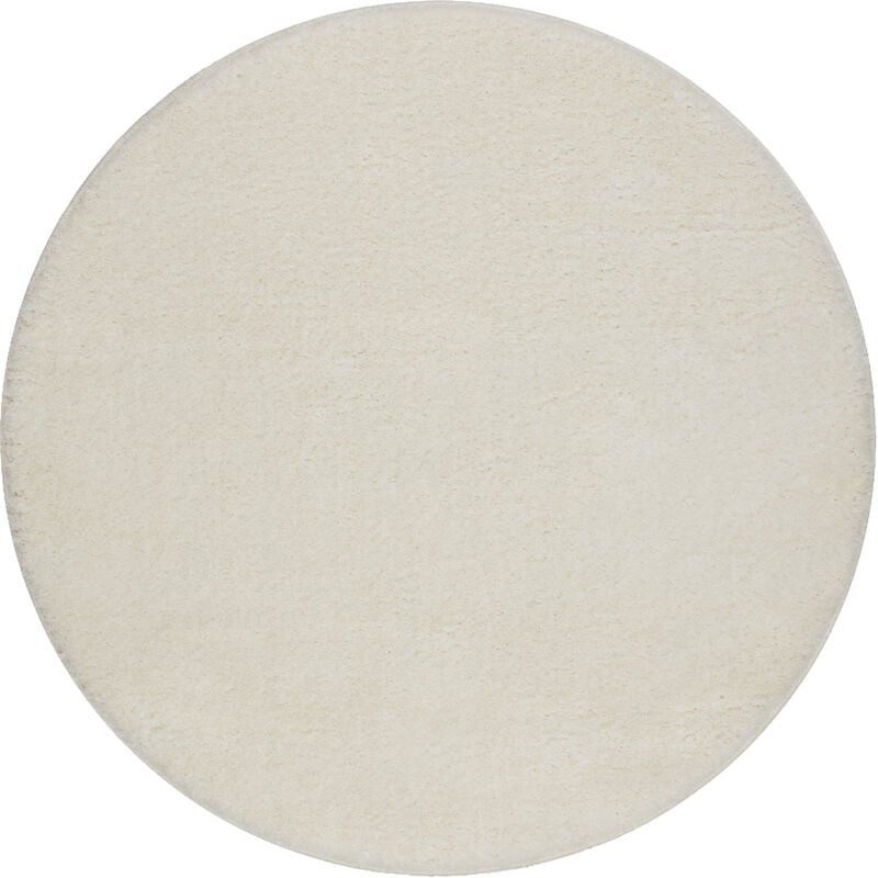 Tapis de salle de bain santa cercle plaine, antidérapant, doux - blanc white cercle 67 cm