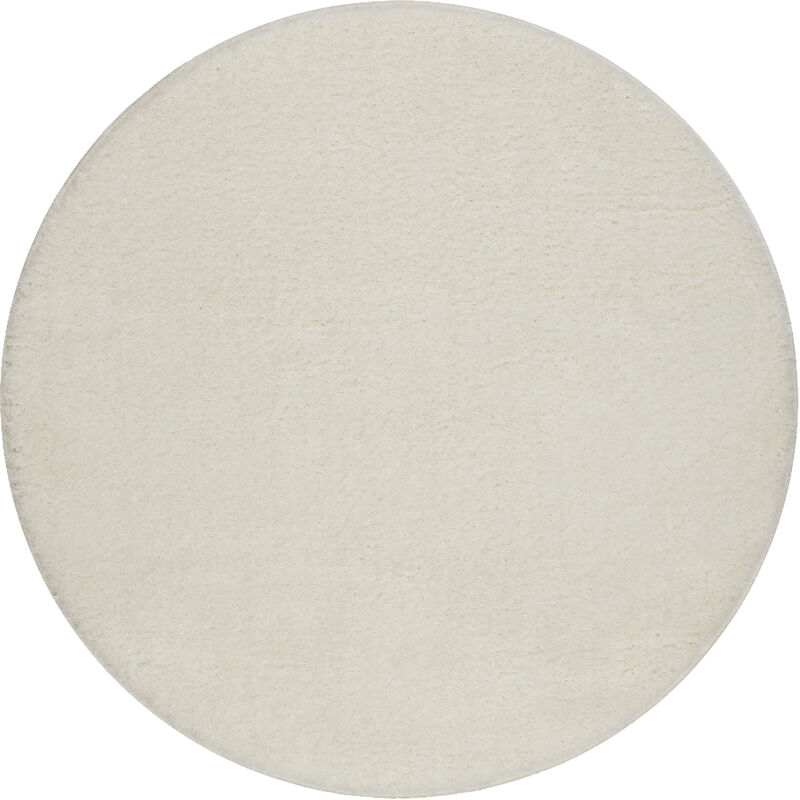 Tapis de salle de bain santa cercle plaine, antidérapant, doux - blanc white cercle 100 cm